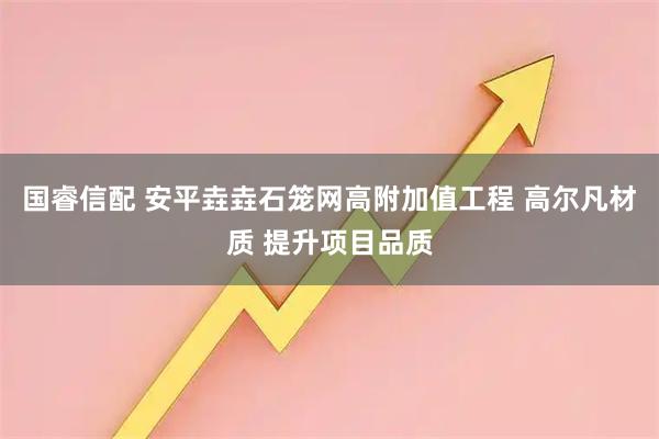 国睿信配 安平垚垚石笼网高附加值工程 高尔凡材质 提升项目品质