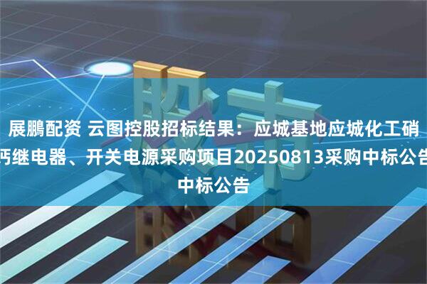 展鵬配资 云图控股招标结果：应城基地应城化工硝钙继电器、开关电源采购项目20250813采购中标公告